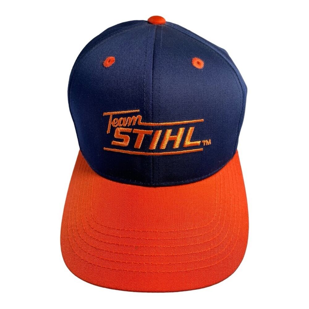 Stihl Team NWOT Snapback Navy Orange Trucker Cap Hat